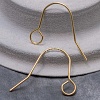 Швензы-крючки, натуральная позолота 18K, р-р 20х0.9мм, отв-е петли 4.6мм, долговечные, хирургическая сталь.