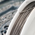 Ювелирный тросик (ланка) на катушке, диам. 0.45мм, длина ок. 26м, цвет платина.
