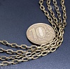 Цепочка железная, якорное плетение, звено 5.5х3.5х0.5мм, цвет бронза.